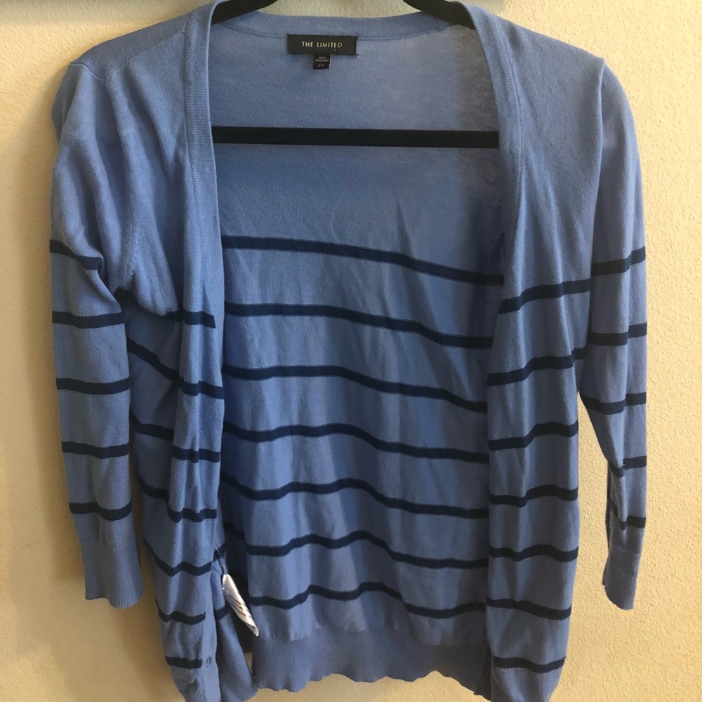The limited blue striped cardigan